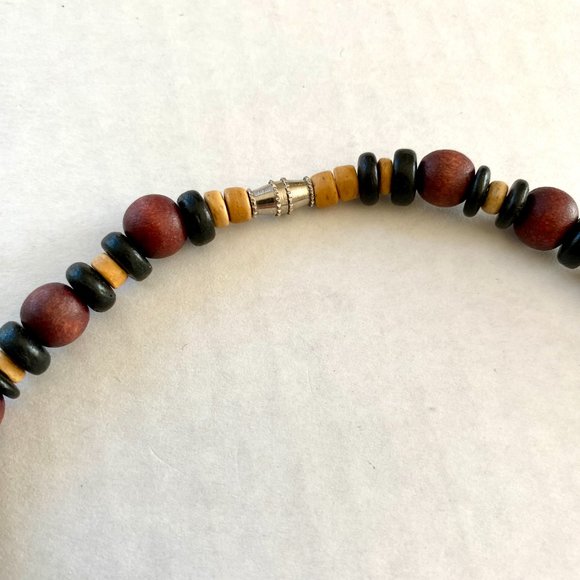 Handmade African Wood Bead Necklace - Picture 10 of 10